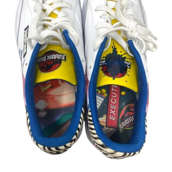 Reebok Jurassic Park x Club C 85 Dennis Nedry - White Multicolor Mens Size 10